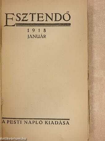 Esztendő 1918. január