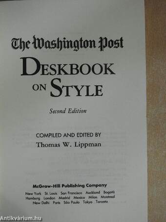 The Washington Post Deskbook On Style