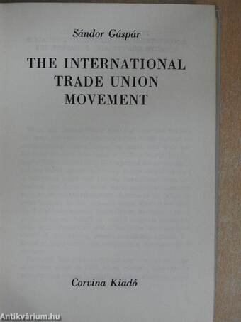 The International Trade Union Movement