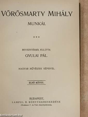 Vörösmarty Mihály munkái I-III.