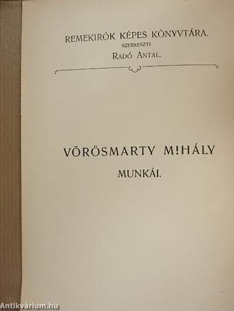 Vörösmarty Mihály munkái I-III.