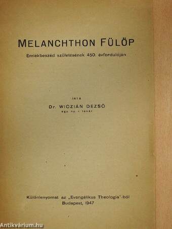 Melanchthon Fülöp