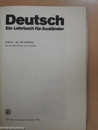 Deutsch - Ein Lehrbuch für Ausländer 1/a