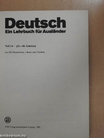 Deutsch - Ein Lehrbuch für Ausländer - Teil 1b