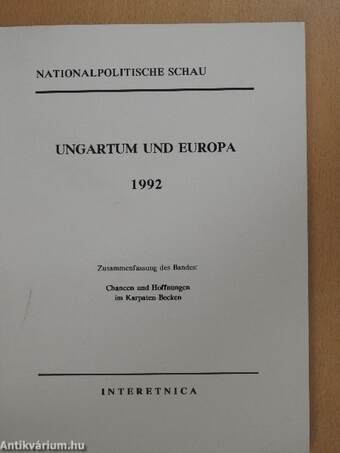 Ungartum Und Europa 1992