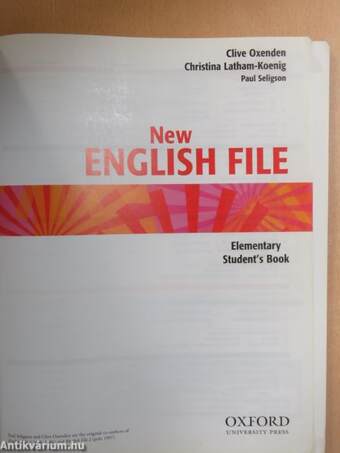 New English File - Elementary Student's Book