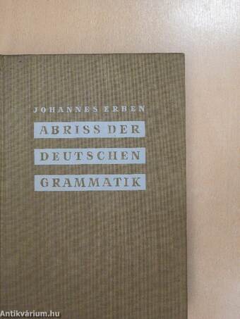 Abriss der Deutschen Grammatik