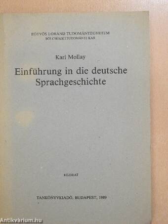 Einführung in die deutsche Sprachgeschichte