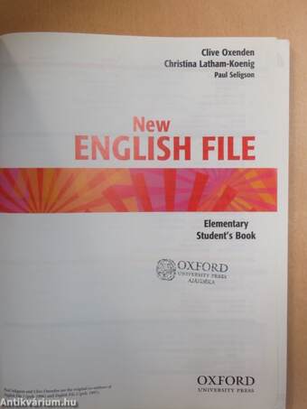 New English File - Elementary - Student's Book