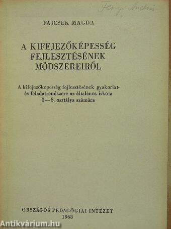 A kifejezőképesség fejlesztésének módszerei