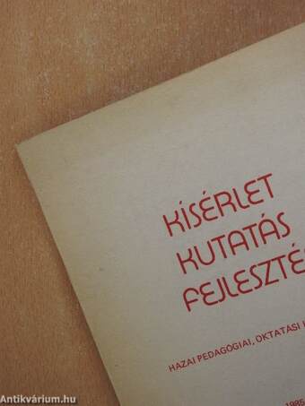 Kísérlet, kutatás, fejlesztés 1985/3.