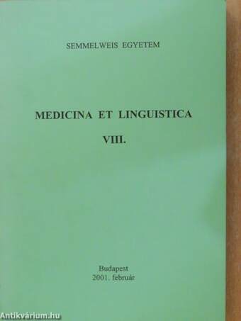 Medicina et linguistica VIII.