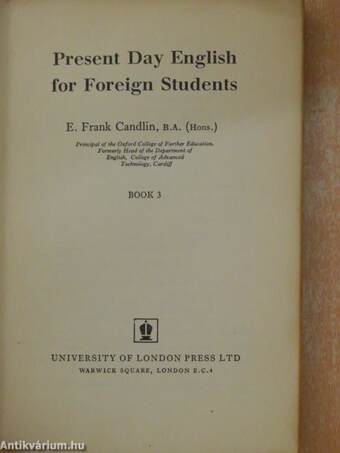 Present Day English for Foreign Students Book 3.