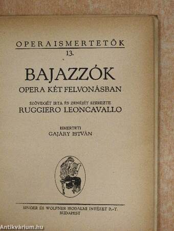 Leoncavallo: Bajazzók