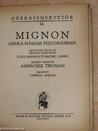 Thomas: Mignon