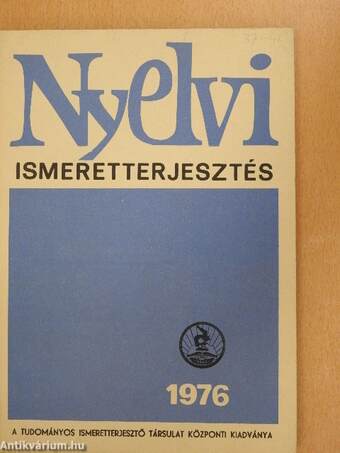 Nyelvi ismeretterjesztés 1976.