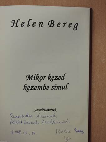 Mikor kezed kezembe simul (dedikált példány)