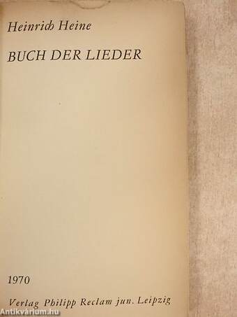 Buch der Lieder