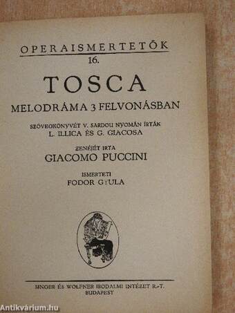 Puccini: Tosca