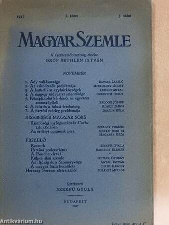 Magyar Szemle 1927. november
