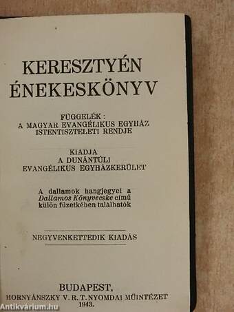 Keresztyén énekeskönyv