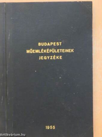 Budapest műemléképületeinek jegyzéke