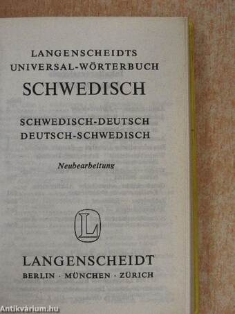 Langenscheidts Universal-Wörterbuch Schwedisch