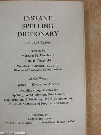 Instant Spelling Dictionary