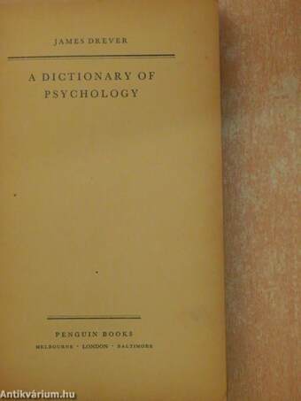 A Dictionary of Psychology