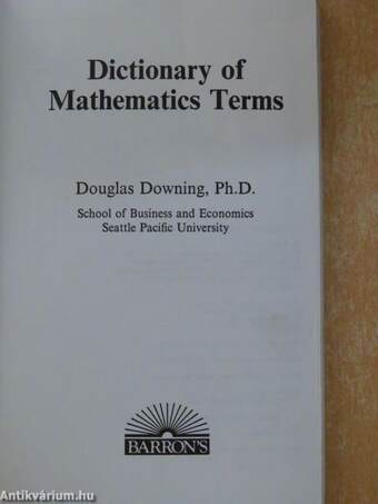 Dictionary of Mathematic Terms