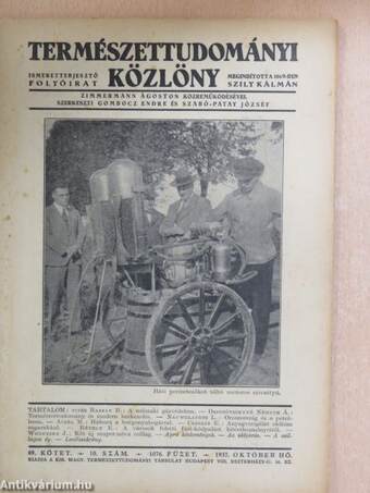 Természettudományi Közlöny 1937. október