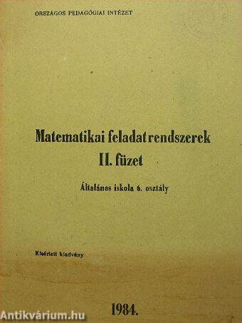 Matematikai feladatrendszerek II. füzet