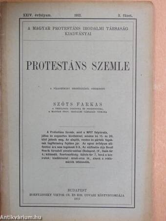 Protestáns Szemle 1912. március 