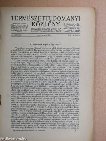 Természettudományi Közlöny 1937. január