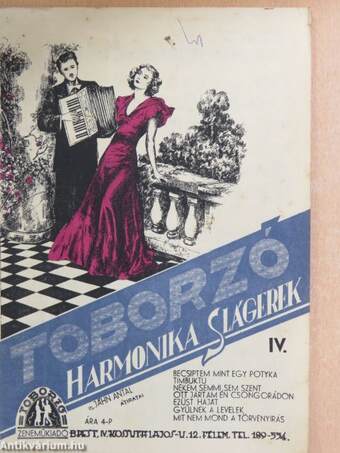 Toborzó harmonika slágerek IV.