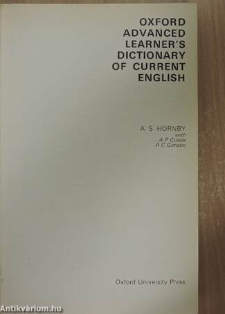 Oxford Advanced Learner's Dictionary of Current English