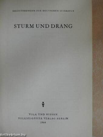 Sturm und Drang