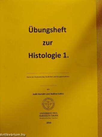 Übungsheft zur Histologie 1.