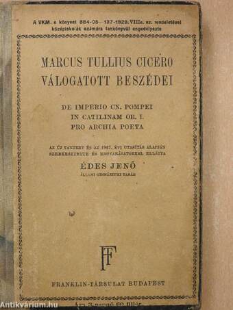 Marcus Tullius Cicero válogatott beszédei