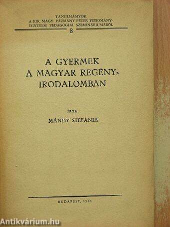 A gyermek a magyar regényirodalomban