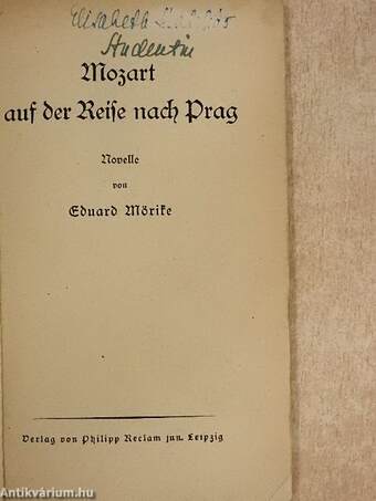 Mozart auf der Reise nach Prag (gótbetűs)