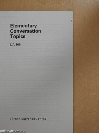 Elementary Conversation Topics