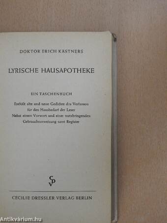 Lyrische Hausapotheke