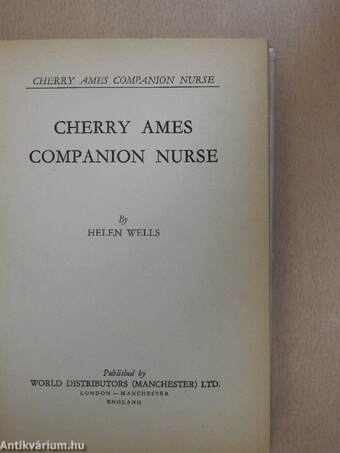 Cherry Ames Companion Nurse