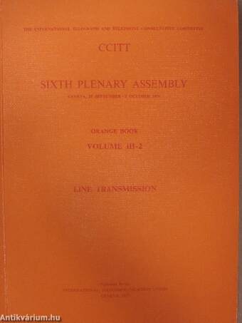 CCITT Sixth Plenary Assembly Orange Book III-1-3