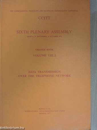 CCITT Sixth Plenary Assembly Orange Book VIII.1