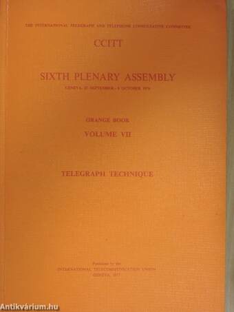 CCITT Sixth Plenary Assembly Orange Book VII