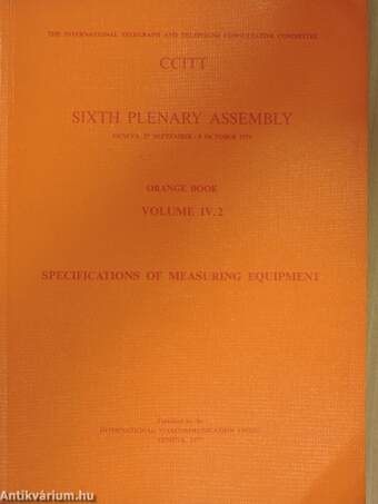 CCITT Sixth Plenary Assembly Orange Book IV. 1-2