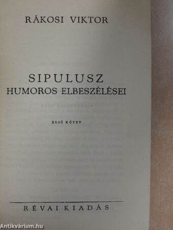 Sipulusz humoros elbeszélései I-IV.