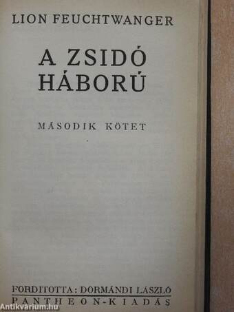 A zsidó háború I-II.